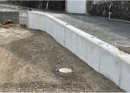 重力式擁壁設置工事after